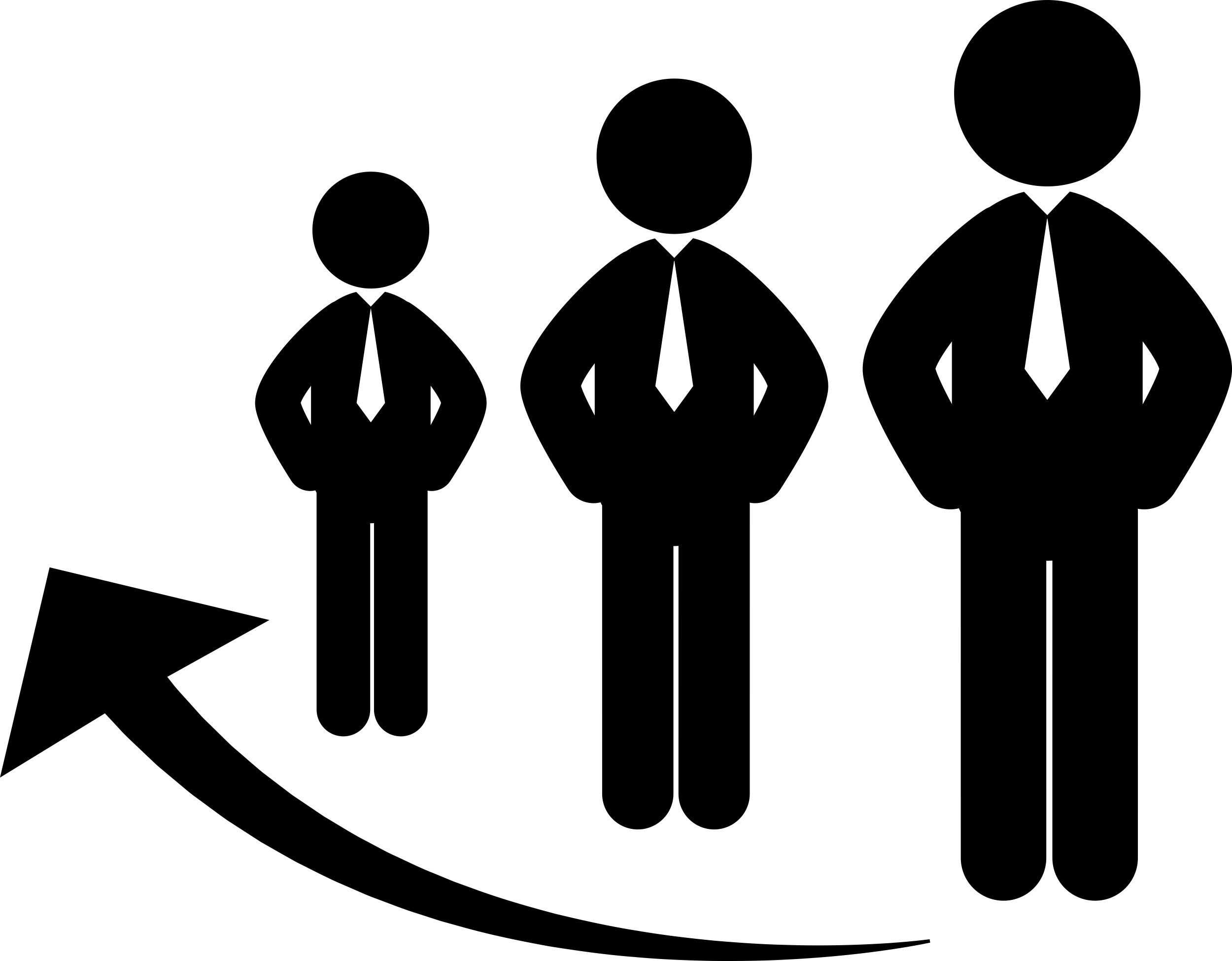 Businessmen Perspective Outline Icon Svg Set Free Vectors